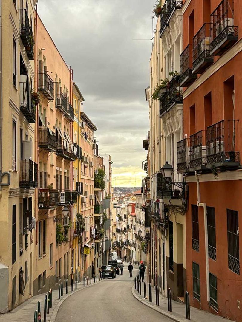 A narrow street in Madrid