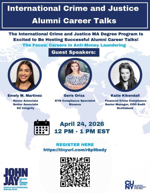 Flyer for IJC Alumni Career Talks on April 24